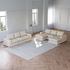 99 inch Beige Corduroy Cloud  L-Shaped Modern Upholstered Sectional Sofa with Three pillows for Living Room and Bedroom - 2 of 4