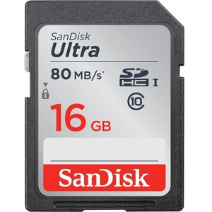 Sandisk Ultra SDHC 16GB UHS Class 10 Memory Card up 80MB/s Read Speed - 1 of 2