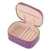 REGALWOVEN Faux Leather Mini Modern Portable Jewelry Box for Travel - 3 of 4