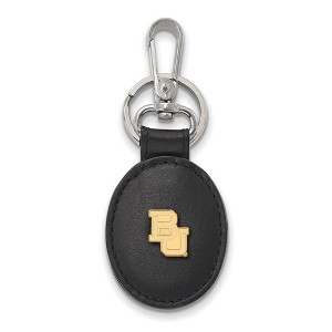 Black Bow Jewelry 14k Yellow Gold Plated Sterling Silver Baylor Bears NCAA Key Chain - 1 of 3