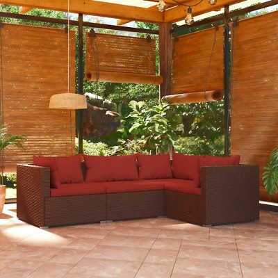 Garden Lounge Set Black  vidaXL
