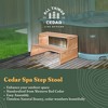 All Things Cedar Step Stool, 2 Tiered Wooden Ladder Handcrafted Safe Accessory for Outdoor Hot Tub Spas or Backyard Home Patios - 2 of 4