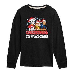Boys' - Paw Patrol - Christmas Is Pawsome Long Sleeve Graphic T-Shirt - 1 of 4