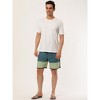 Lars Amadeus Men's Striped Color Block Swimming Drawstring Swimming Surfing Board Shorts 2 Pack - 4 of 4
