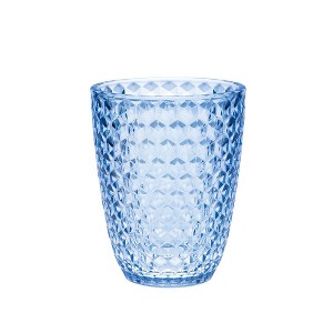 Diamond Cut Acrylic Glasses Drinking Set of 4 (12oz), Plastic Drinking Glasses, BPA Free Cocktail Glasses, Drinkware Set, Drinking Water Glasses - 1 of 1
