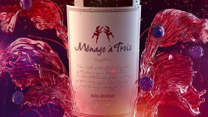 M&#233;nage &#224; Trois Red Blend - 4pk/187ml Bottles, 2 of 8, play video