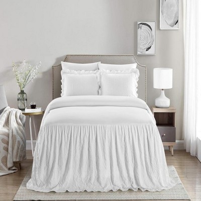 C&f Home Ruffled King Bedspread Natural : Target