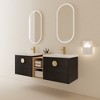 ChicFurnit Bathroom Vanities Modern Vanity with Sleek Design and Ample Storage for Bathroom Spaces, Black,59.6”*18.5”*20.7" - 2 of 3