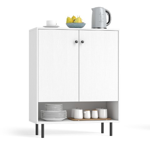 Costway Sideboard Buffet Cabinet 2-Door Kitchen Storage Cabinet w/ Adjustable Shelf