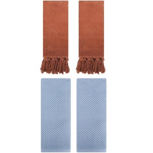 REGALWOVEN 4 Pcs Cotton Bathroom Hand Towels for Spa, Hotel - 1 of 4
