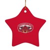 Jacksonville State University Primary Logo StarShaped Porcelain Holiday Christmas Tree Ornament  3.1" - 2 of 4