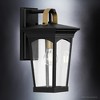 Urban Ambiance Luxury Cosmopolitan Outdoor Wall Light,  14.25"H x 7.5"W,  Midnight Black Finish, UHP1262 - 3 of 4