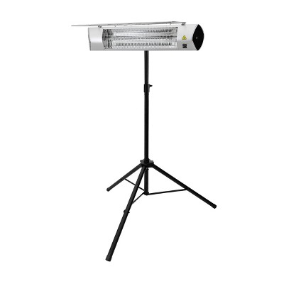 Kenmore Silver Electric Patio Heater with Tripod and Remote