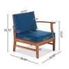 Infurnic Patio Seating Sets Modern Outdoor Furniture Set Featuring Unique Design,Perfect for Gardens, Living Spaces, Blue, 26"*28"*32.75" - 4 of 4