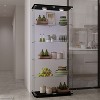 ORRD Black Tempered Glass Display Cabinet with Locks & LED Lights, Adjustable Feet Storage Cabinet for Living Room, Bedroom, Office, or Hallway - 2 of 4