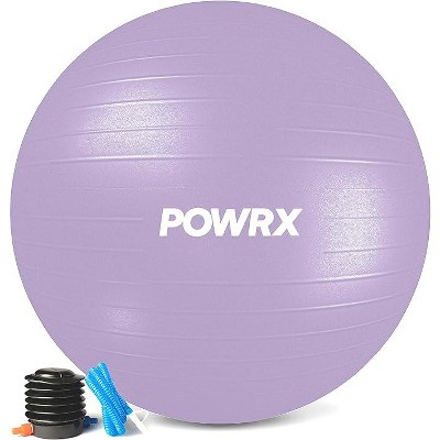 Powrx 55-95 Cm Exercise Ball For Gymnastics, Purple : Target