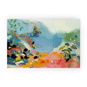 lunetricotee garden with sea view and olive tree Looped Vinyl Welcome Mat - Society6 - 1 of 4