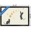 Trends International Episodic Drawing - Cat And Moon 1 Framed Wall Poster Prints - 3 of 4