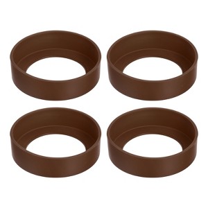 Unique Bargains Silicone Protective Water Bottle Bottom Boot for 70mm 4 Pcs - 1 of 4