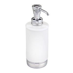 iDesign Soap Dispenser for Bathroom or Vanity - White - 1 of 4