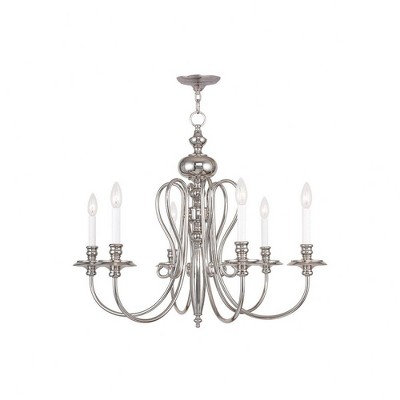 Livex Lighting Caldwell 5 - Light Chandelier in  Polished Nickel