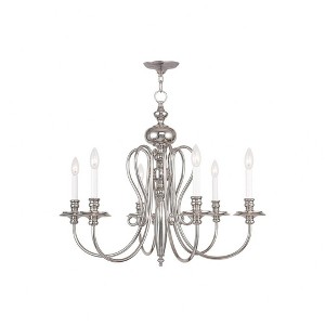Livex Lighting Caldwell 5 - Light Chandelier in  Polished Nickel - 1 of 1