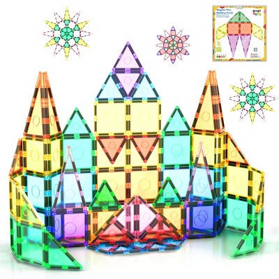 EverPlay 24 PC Magnetic Tiles, Magnetic Building Blocks for Kids, Magnet for Kids 3+