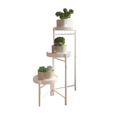 GustoWave Plant Stand Indoor Metal Corner Plant Pot Stands, Tiered Plant Stands Folding Flower Display Holders Rack Shelf
