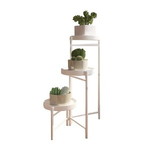 GustoWave Plant Stand Indoor Metal Corner Plant Pot Stands, Tiered Plant Stands Folding Flower Display Holders Rack Shelf - 1 of 4