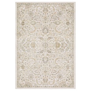 Captiv8e Designs Clara Textural Distressed Traditional Ivory/Gold Rug - 1 of 4