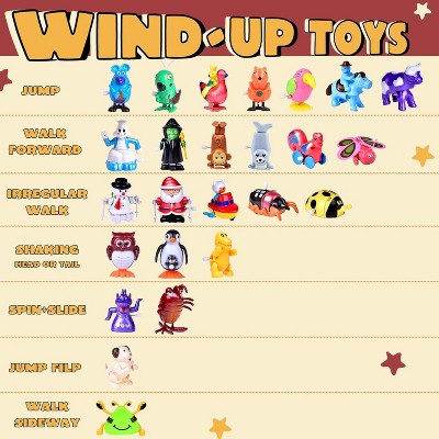 Assorted Colorful Wind-Up Animal Toys Set, 25 Pieces