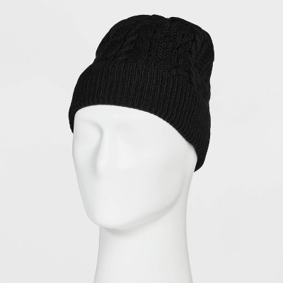 Men's Mixed Cable Knit Beanie with Fleece Lined Hat - Goodfellow & Co™