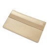 Vegan Leather Pencil Pouch Gold - russell+hazel: Zipper Pencil Bag, Small Faux Leather Pouch, 8" x 4.5" - 3 of 4