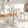 Tangkula 27.5" Outdoor Bistro Table PE Rattan Round Patio Side Table w/ Heavy Duty Metal Frame - 4 of 4