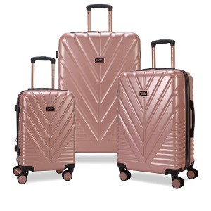 STELLA BLANC Nova 3-Piece Hardside Expandable Spinner Luggage Set Rose Gold - 1 of 4