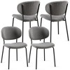 CAVINAS Boucle Fabric Dining Chairs,Kitchen Chairs with Ergonomic Curved Design,Dining Room Chairs for Kitchen,Living Room - 2 of 4