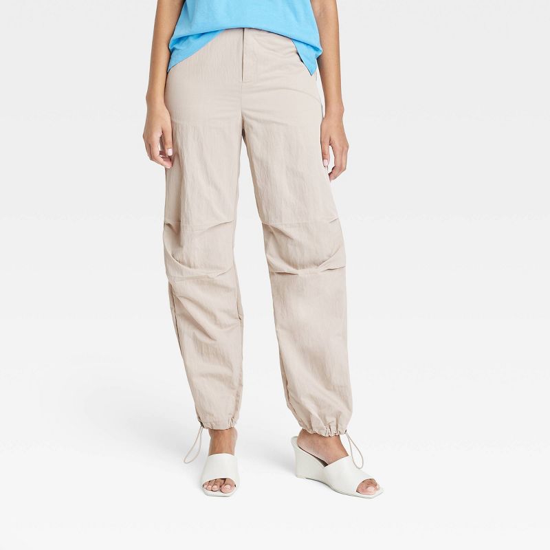  Women's High-Rise Parachute Pants - A New Day™, 1 of 8