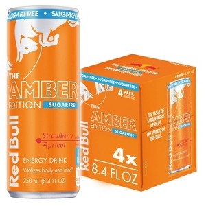 Red Bull Sugar Free Amber Edition Energy Drink - 4pk/8.4 fl oz Cans - 1 of 4