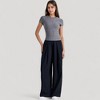 Anna-Kaci Active Women's Short Sleeve Fitted Crew Neck Top with Stretch Fabric for a Sleek and Comfortable Everyday Look - 3 of 4