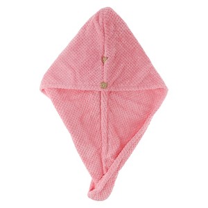 Unique Bargains Women's Soft Double Layer Hair Drying Towel 1 Pc - 1 of 3
