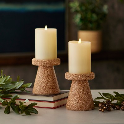 Ivory Flameless Christmas Candle Set with Real Wax Finish