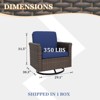 EAGLE PEAK Ocean Vista Outdoor Patio Chairs,  All-weather PE Wicker 360-Degree Rocking Swivel Chairs with Cushions - 3 of 4