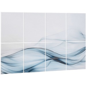 VEVOR 8 Pack Art Acoustic Panels, 47.24 x 23.62 x 0.4 inch Soundproof Wall Tiles, Self Adhesive Decorative Sound Dampening Absorbing Boards, Blue - 1 of 4