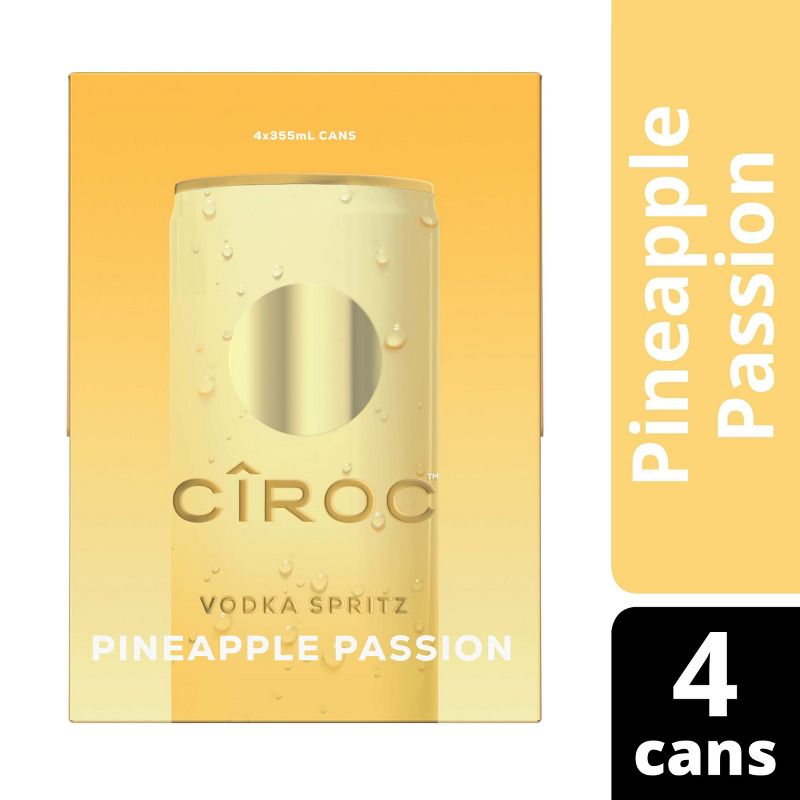 Ciroc Spritz Pineapple Passion - 4pk/355ml Cans, 1 of 6