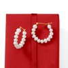 Ross-Simons 4-5mm Cultured Pearl Hoop Earrings in 14kt Yellow Gold - 4 of 4