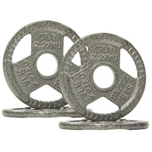 Sapphtopaz Olympic Cast Iron Weight Plates for Barbell, 2-Inch Barbell Plates for Strength Training in Home & Gym, Multiple Weights - 1 of 4