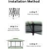 13x13ft Outdoor Gazebo with Mosquito Net, Perfect for Parties, Weddings, Dining & Backyard Events - 3 of 4