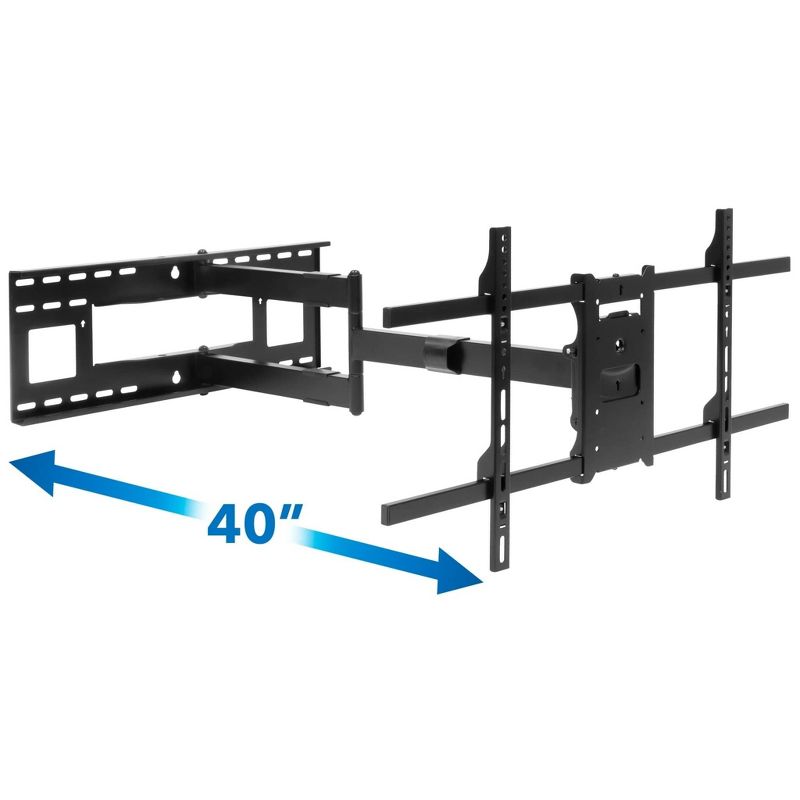 Mount-It! Long Arm TV Mount, Full Motion Wall Bracket with 40 Inch Extension Articulating Arm, Fits Screen Sizes 42 to 80 Inch, Holds up to 110 Lbs., 5 of 9