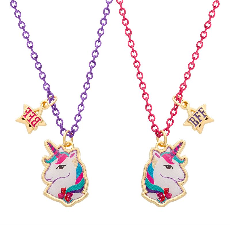 JoJo Siwa Unicorn Best Friends Forever Necklace - Set of 2, 1 of 4
