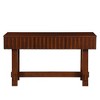 Hostack 52'' Farmhouse Fluted Console Table with Storage Drawers and Solid Wood Legs for Living Room and Hallway, Cherry - 2 of 4